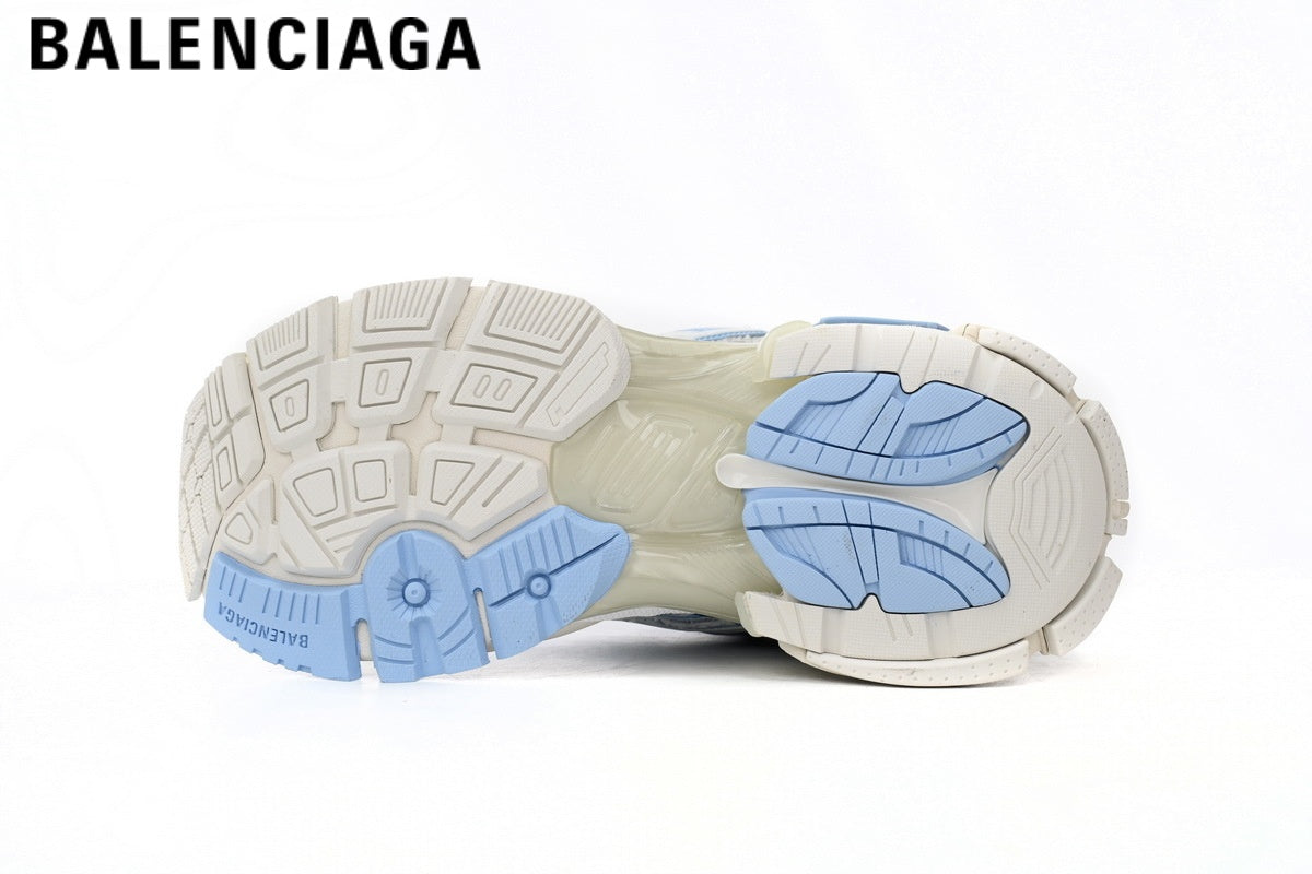 Balenciaga Runner men's shoes women sneakers ¡ª Light Blue / White