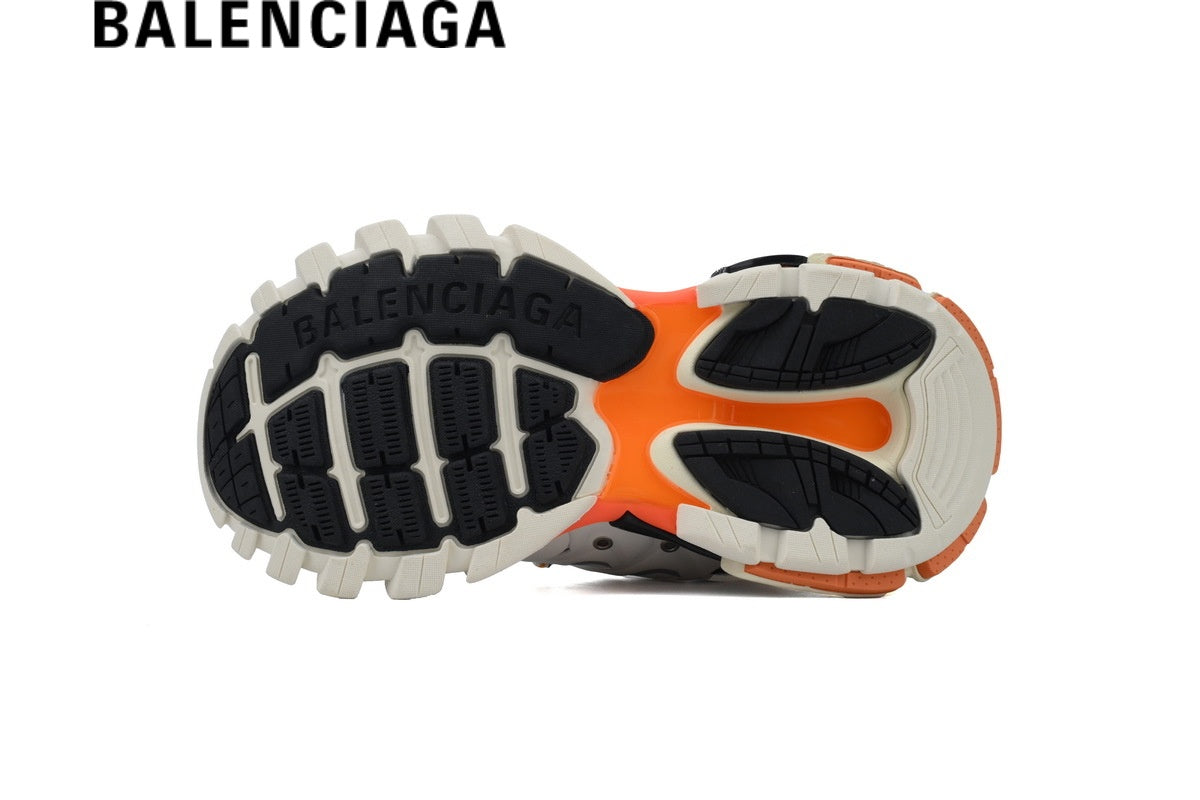 Balenciaga Track men's shoes women sneakers in White and Orange