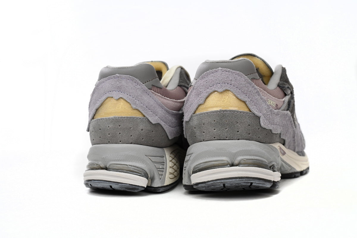 New Balance 2002R Women's & Men's Grey & Dusty Pink Distressed Retro Sneakers