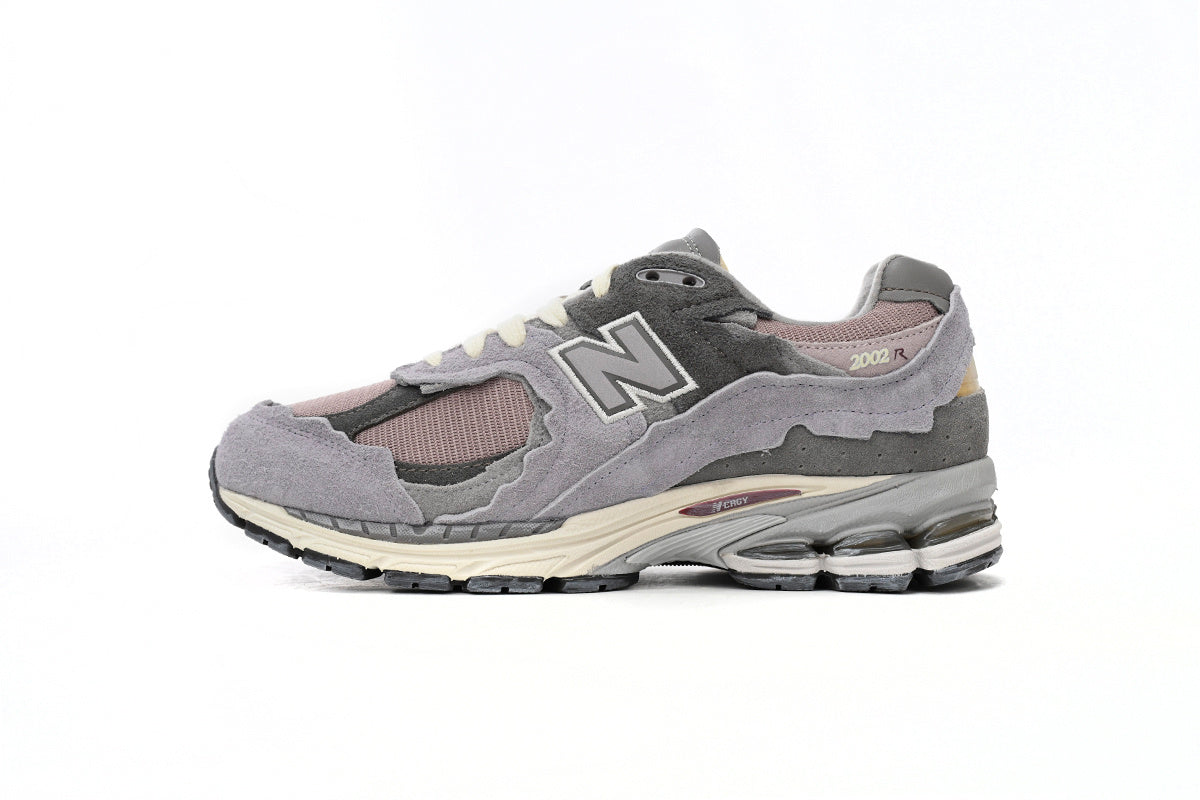 New Balance 2002R Women's & Men's Grey & Dusty Pink Distressed Retro Sneakers