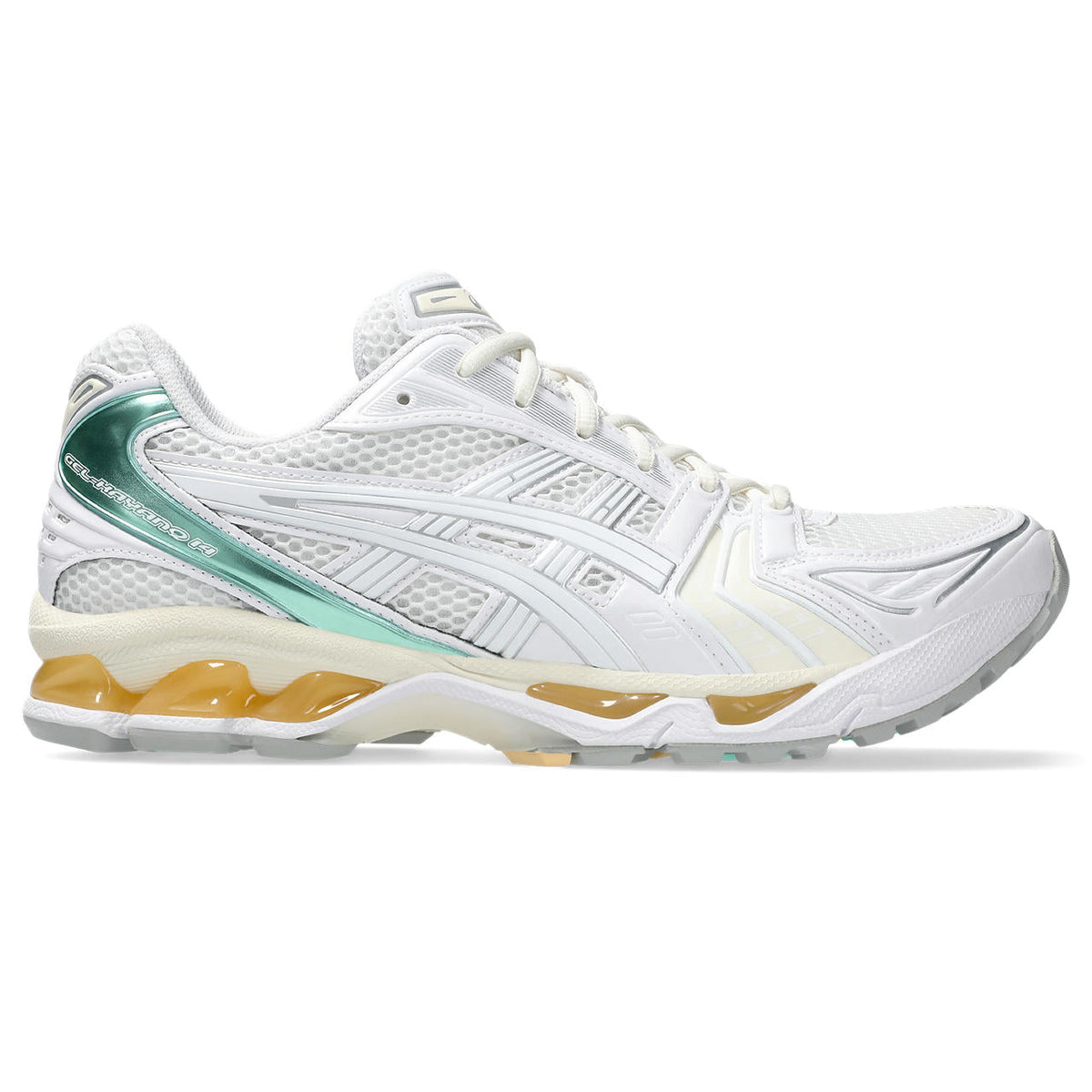 Asics  shoes  neutral running shoes mens  sneakers Gel-Kayano 14 White / Metallic Teal