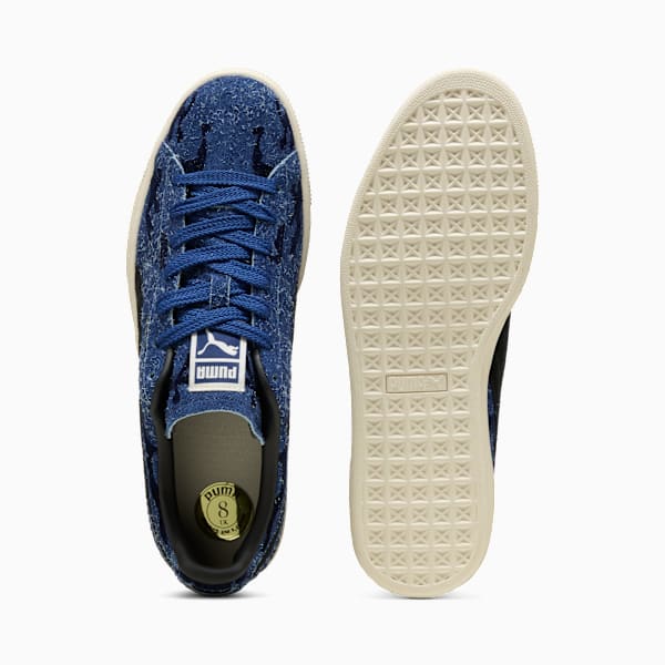 PUMA Suede Blue Camo?Black?Vintage Off?White puma shoes for men  womens shoes  roma shoes