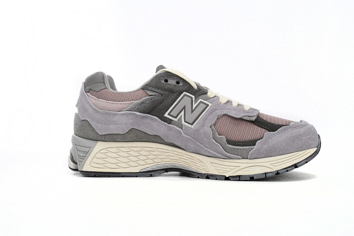 New Balance 2002R Women's & Men's Grey & Dusty Pink Distressed Retro Sneakers